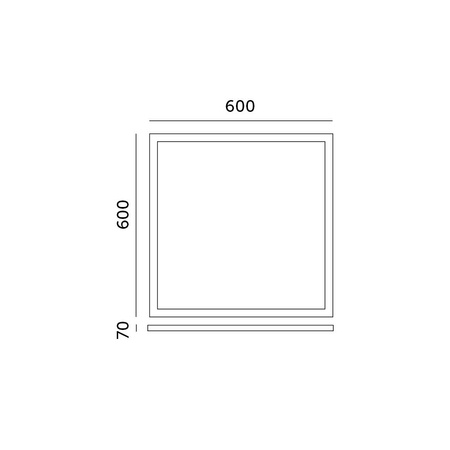 Povrchový rám 70 mm pre LED panel 60x60 cm Klik White Kobi