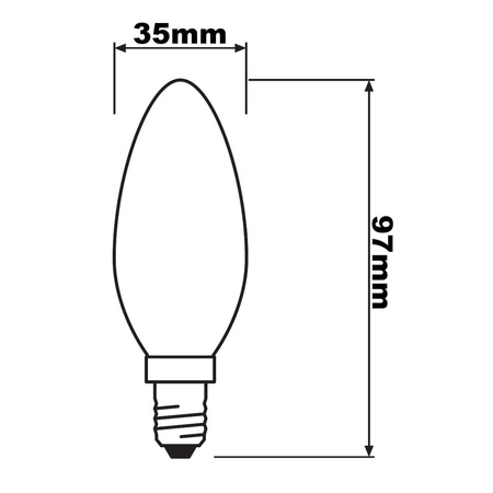 6x LED žiarovka B35 E14 7W = 60W 806lm 3000K, teplá biela 360° Filament Milk LUMILED