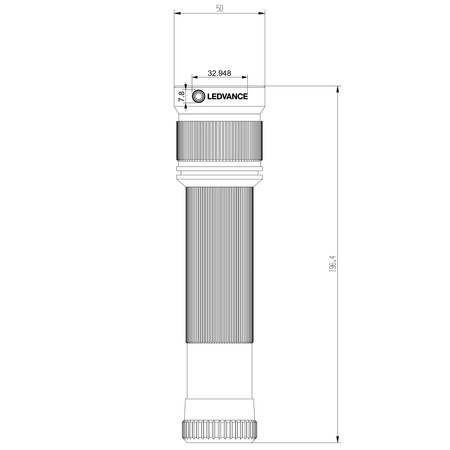 LED taktické pátracie svietidlo ručné dobíjateľné 15W 1400lm 6500K studená biela čierna baterka Ledvance