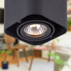 Halogénový tuba reflektor s povrchovou montážou Spot GU10 Square Movable Black Masterled