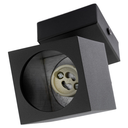 Stropné nástenné svietidlo GU10 QUANTUS Reflektor čierny