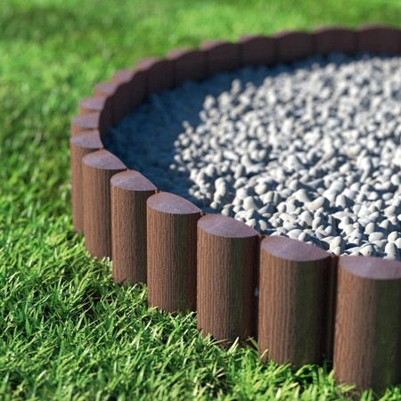 Záhradný palisádový plot Hranica Lemovanie trávnika 4 ECO Brown 2,4 m Silný mrazuvzdorný CELLFAST