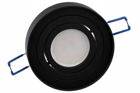 Set HALOGEN TUBE Spot Movable MIDI GU10 Round Black 20mm + LED GU10 6W 4000K LUMILED