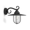 Záhradné nástenné svietidlo Vonkajšia lampa E27 IP44 Black Pasture Philips