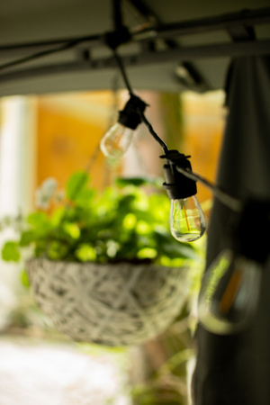 Záhradná vonkajšia svetelná reťaz Girland 10m 10xE27 LED 1,3W Kobi