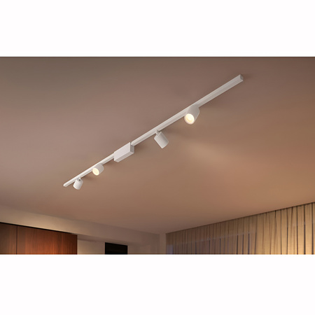 220 cm koľajničková súprava + 4x LED reflektor 20,8 W 2040 lm IP20 biely a farebný Ambiance RGB + TW White Smart SMART Zigbee Bluetooth Perifo Philips HUE