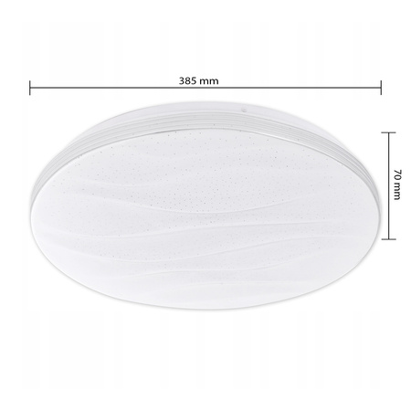 Plafond LED stropné svietidlo 24W 1680lm 3000-6500K CCT 160° stmievateľné Pilot Round White Sand Masterled