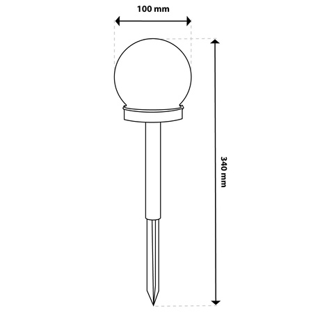 LED solárna záhradná lampa ATRIS Driven White Sphere 10cm LUMILED