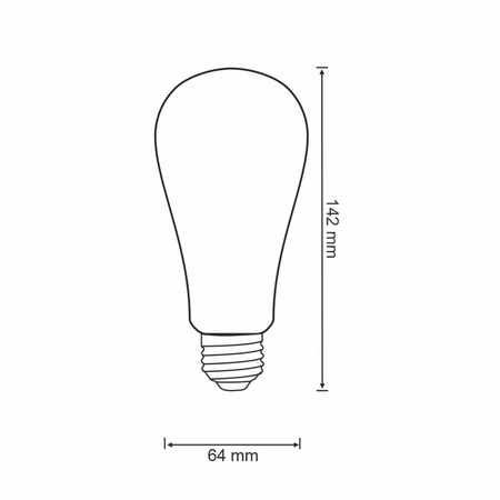 LED žiarovka ST64 E27 4,9W 470lm 1800-2700K, teplá biela 320° Stmievateľná WiFi Tuya WIFI SMART Sanico Goldlux