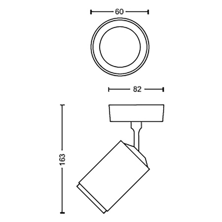 LED stropné svetloreflektorom 4,2 W 400 lm IP20 Biela a farebná atmosféra RGB + TW White Smart SMART Zigbee Bluetooth Fugato Philips HUE