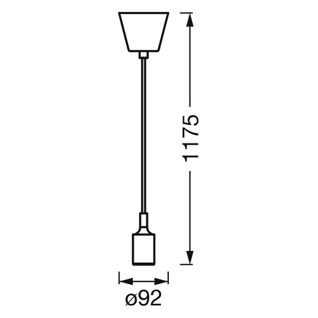 E27 závesné stropné svietidlo biele Vintage 1906 kyvadlo Ledvance