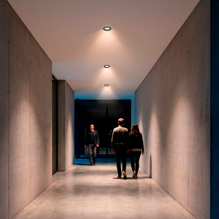 ARDALI Čierny plech MR16 GU10 kruhové svietidlo HALOGEN na zapustenú montáž