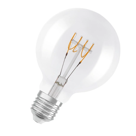 Dekoratívna LED žiarovka G95 Sphere E27 4,8W = 40W 470lm 2700K teplá biela 320° Filament Dimmable Vintage 1906 Osram