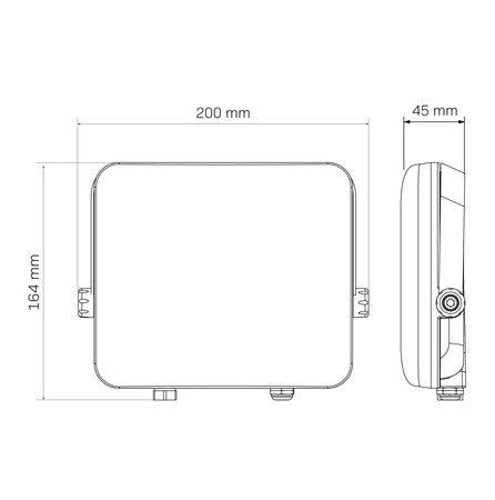 LED reflektor 50W 3750lm 4000K neutrálna biela 120° čierny IP65 mliečny Sanico Goldlux