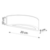 Nástenné svietidlo Nástenné svietidlo E27 Polokruhové biele Moderné svietidlo Atena Sollux