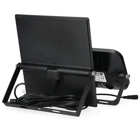 Vonkajší solárny LED reflektor 10W 1500lm 4000lm neutrálna biela 120° so senzorom pohybu a súmraku IP65 čierny MHCS Kobi