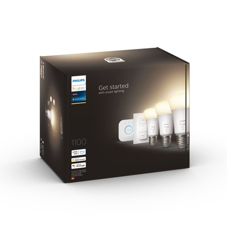 3x LED žiarovka E27 A60 9,5W = 75W 1055lm 2700K teplá biela SMART Smart Bluetooth ZigBee White + Bridge Bridge + Regulátor PILOT Philips HUE Starter Kit