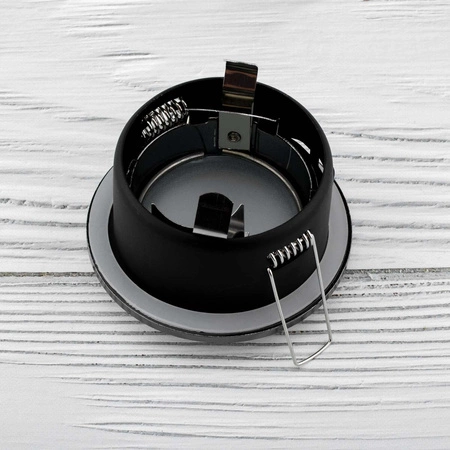 Kruhové medené halogénové svietidlo AQUS na zapustenie + žiarovka LED GU10 6W 6500K studená biela 36° Lumiled