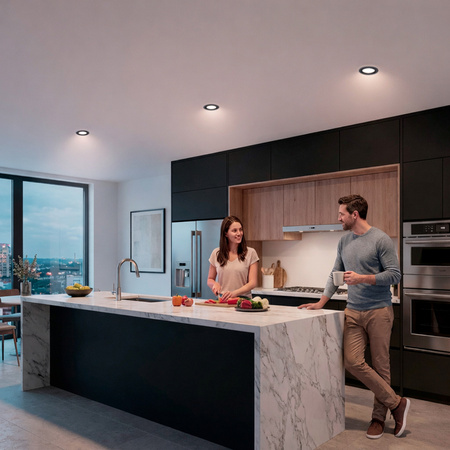 ARDALI Čierny plech MR16 GU10 kruhové svietidlo HALOGEN na zapustenú montáž