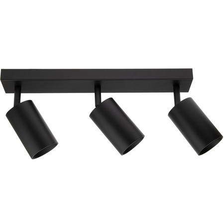 Stropné nástenné svietidlo 3x GU10 SPOT LED QUALIS III Black