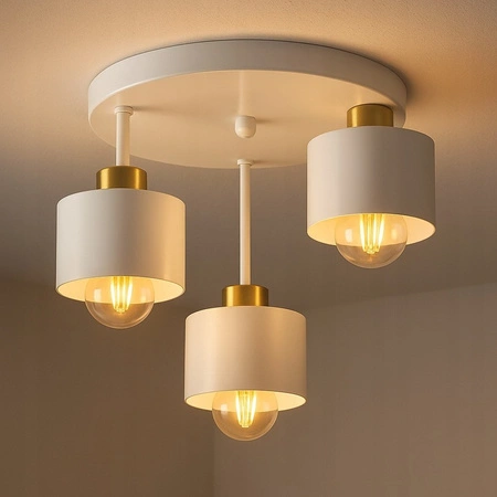 SPOT TUBA Halogénové stropné svietidlo 3x E27 White Gold Elza Masterled