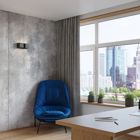 Nástenné svietidlo Nástenné svietidlo 2x G9 Square Black Modern Quad Sollux