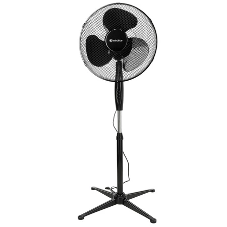 Podlahový ventilátor Kobi Stojaci cirkulačný ventilátor 45W 43cm čierny