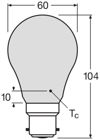 LED žiarovka B22d A60 6,5W = 60W 806lm 2700K teplá biela 300° Ledvance