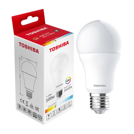 LED žiarovka tradičná E27 A70 15W = 100W 1521lm 4000K neutrálna biela TOSHIBA