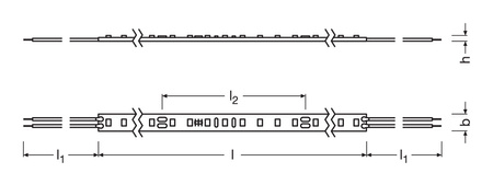 LED pásik 24V 24W 350LED teplá biela 8mm 5m Ledvance