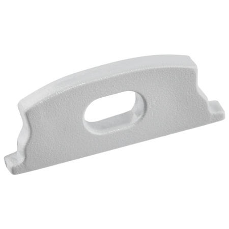 Hliníkový profil pre LED KM34 Silver Povrchová montáž 2m + Mliečny kryt + Koncové krytky