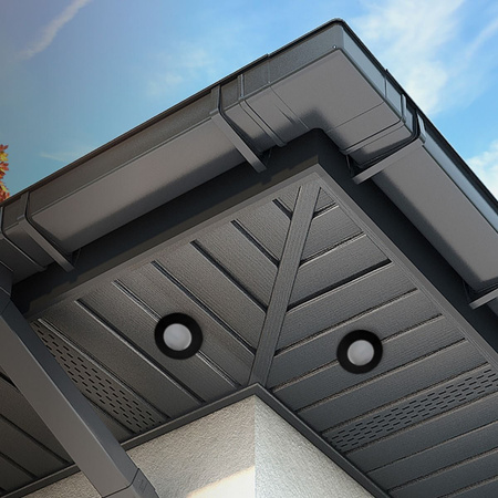 Zapustené halogénové svietidlo Circular Black AQUS + LED žiarovka GU10 1,5 W 6500K studená biela 120° Lumiled