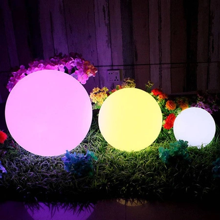 záhradná lopta SOLAR LAMPA pre záhradnú zem LED RGB 20cm + diaľkové ovládanie