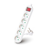 Predlžovací kábel Zástrčka 5x uzemnená zásuvka Power Strip On/Off Switch 3m White Linea Kobi