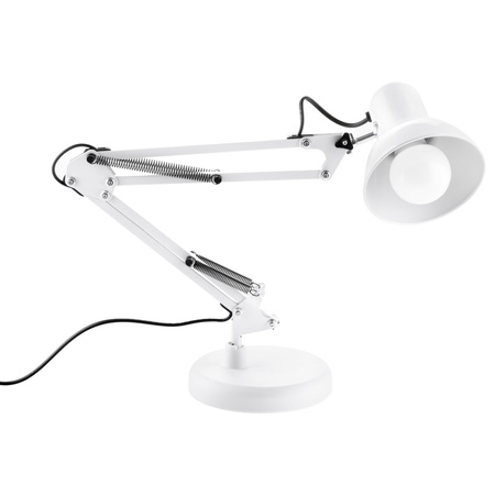 Stolová kresliaca lampa E27 TOBI White Lumiled + držiak na dosku