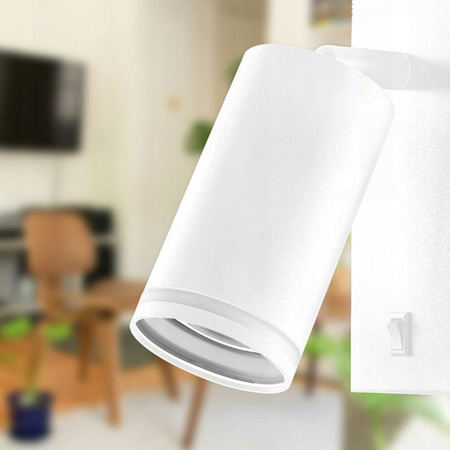 Nástenná povrchová lampa na čítanie GU10 White Matte Ring Masterled