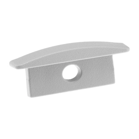 Profilová koncovka KM39K-S-O s otvorom sivý plast