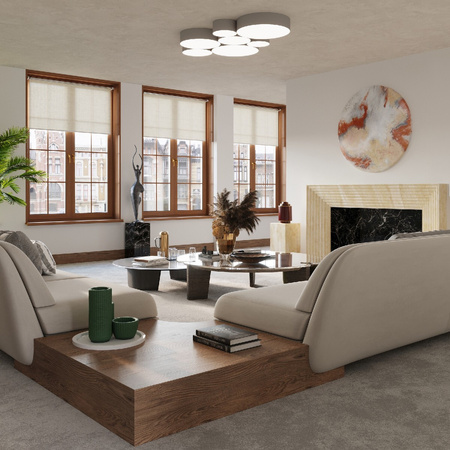 Stropné svietidlo Plafond E27 Round Grey Minimalist Arena Sollux