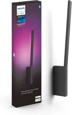 Nástenné LED svietidlo 12,2 W 850 lm IP20 Biela a farebná atmosféra RGB + TW Black Smart SMART Zigbee Bluetooth Liane Philips HUE