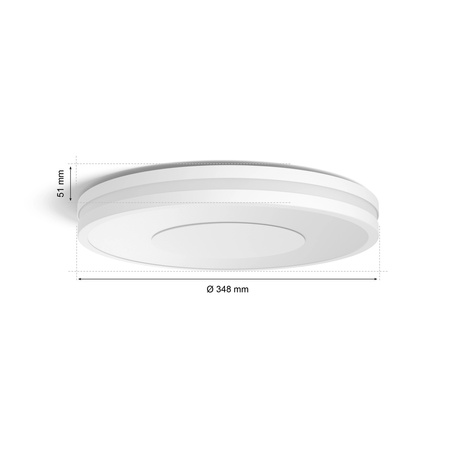 Plafond LED stropné svietidlo na povrchovú montáž 22,5 W 2500 lm IP20 White Ambiance TW White 34,8 cm Smart SMART Zigbee Bluetooth Being Philips HUE