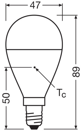 LED žiarovka P47 guľka E14 7,5W = 60W 806lm 2700K teplá biela 200° PCR LAMPS Osram