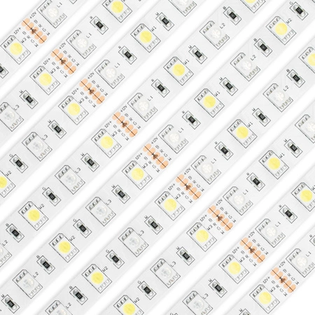 LED pásik 12V 72W 300LED 5050 RGB + neutrálna biela farba 10mm 5m