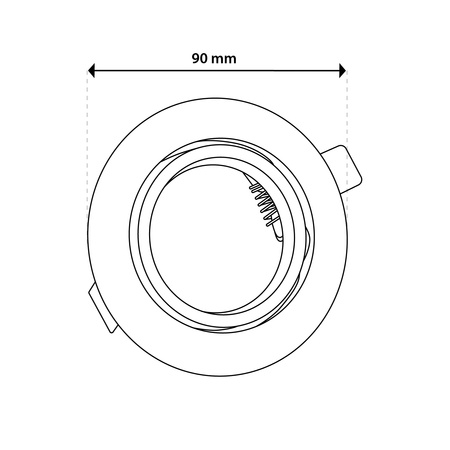 Svietidlo HALOGEN na zapustenú montáž Pohyblivé kruhové svietidlo AURELI White Sheet MR16 GU10