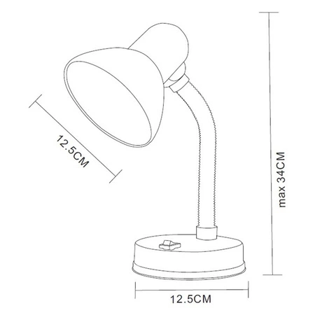 Stolná stolná lampa Nastaviteľné školské nočné svetlo E27 Modrá