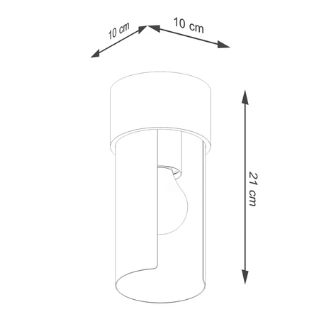 Stropné svietidlo na povrchovú montáž 1x E27 White Flash Blue Sapphire SL.1673 Sollux