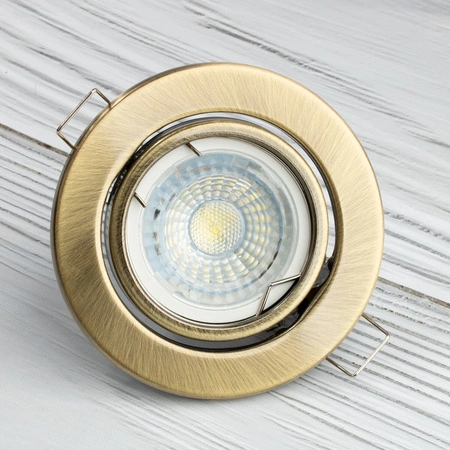 Svietidlo HALOGEN na zapustenú montáž Pohyblivé okrúhle svietidlo GU10 MR16 zo starého plechu