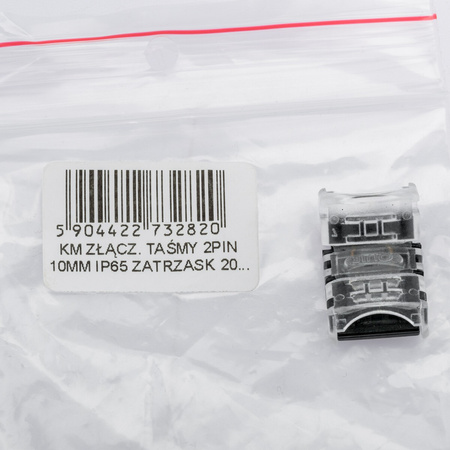 Konektor LED pásika 2PIN 2-stranný nacvakávací 10 mm