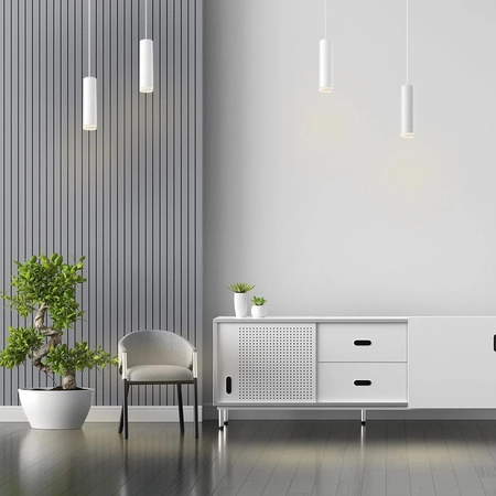 Stropné závesné svietidlo TUBA 1x GU10 TATUM White Videx