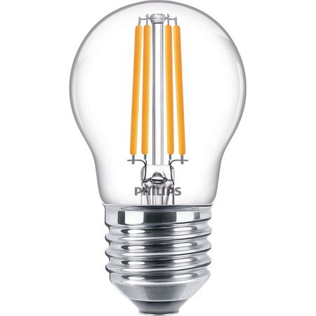 LED žiarovka E27 guľka P45 6,5W = 60W 806lm 2700K teplá biela FILAMENT LED Classic Philips