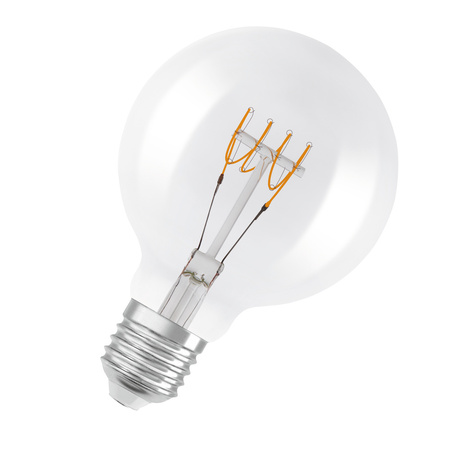 Dekoratívna LED žiarovka G95 Sphere E27 4,8W = 40W 470lm 2700K teplá biela 320° Filament Dimmable Vintage 1906 Osram